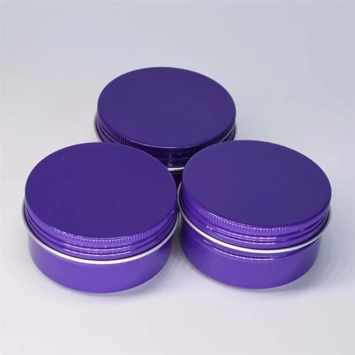 5ML Purple Aluminum Jar With Cover