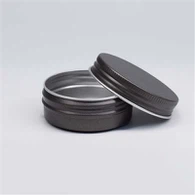 Kotak Logo Aluminium Bulat Kecil Cetakan Kelabu Gelap 30ml