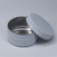 77*35mm 100ml Kotak Aluminium Cetakan Tersuai Putih Dengan Penutup Untuk Gula-gula